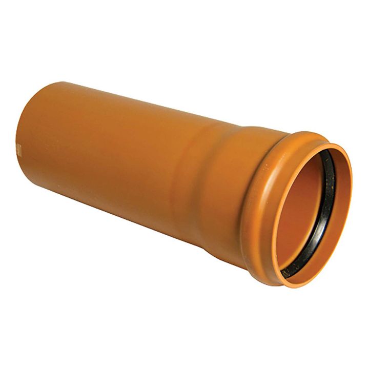 FloPlast Single Socket Underground Pipe 110mm x 6m