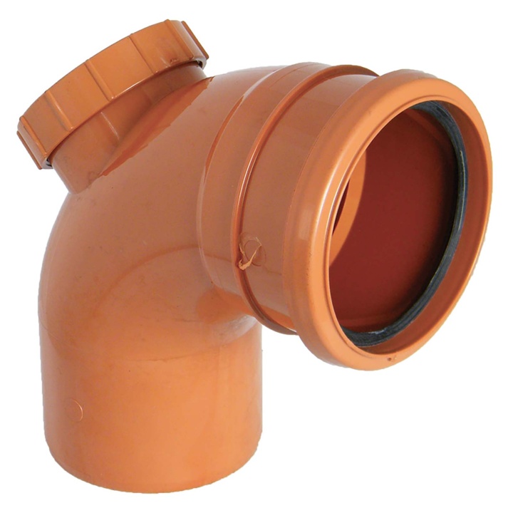 FloPlast 110mm Underground 87.5° Single Socket Access Bend