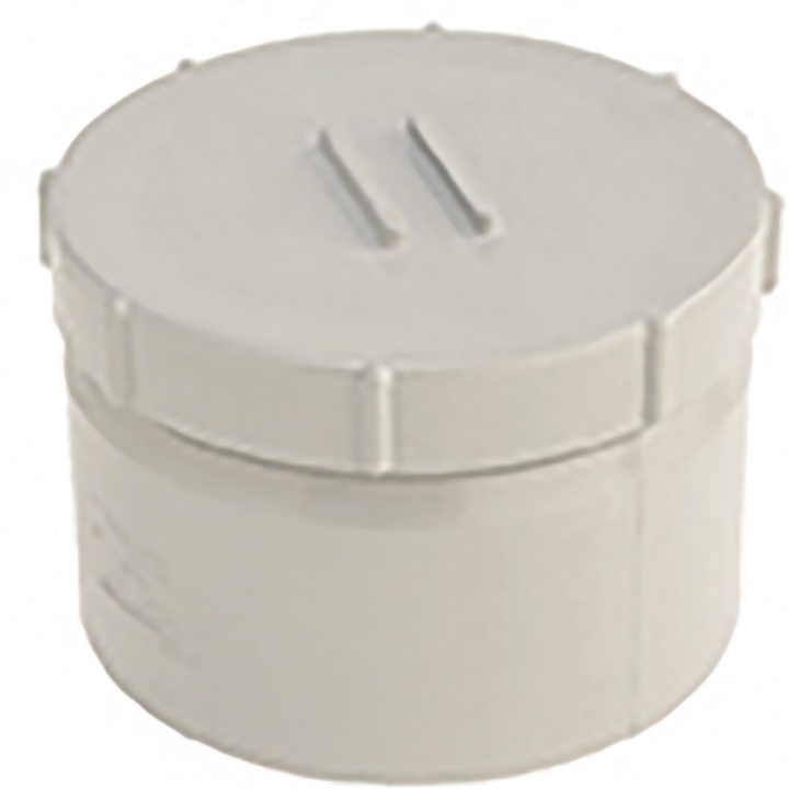 110mm Access Cap Solvent Socket Tail Grey
