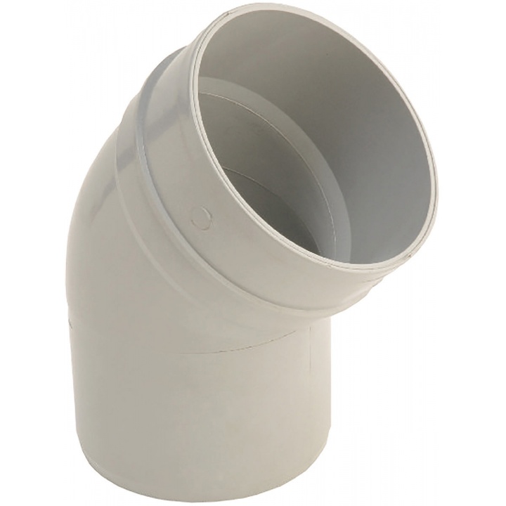 110mm 92.5° Single Socket Bend Grey