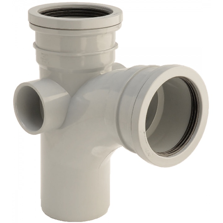 110mm 92.5° Single Equal Branch Closed Boss Grey