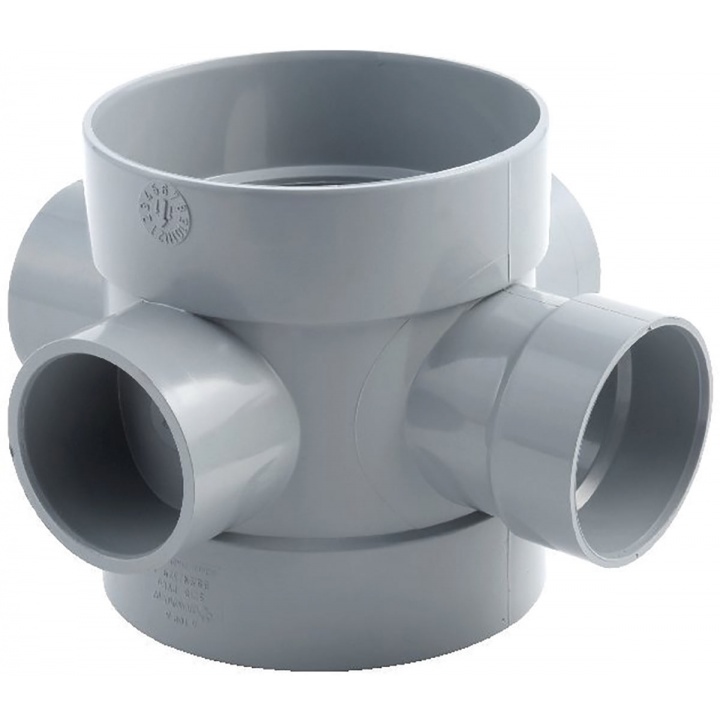 110mm 50mm Short Boss Pipe Grey