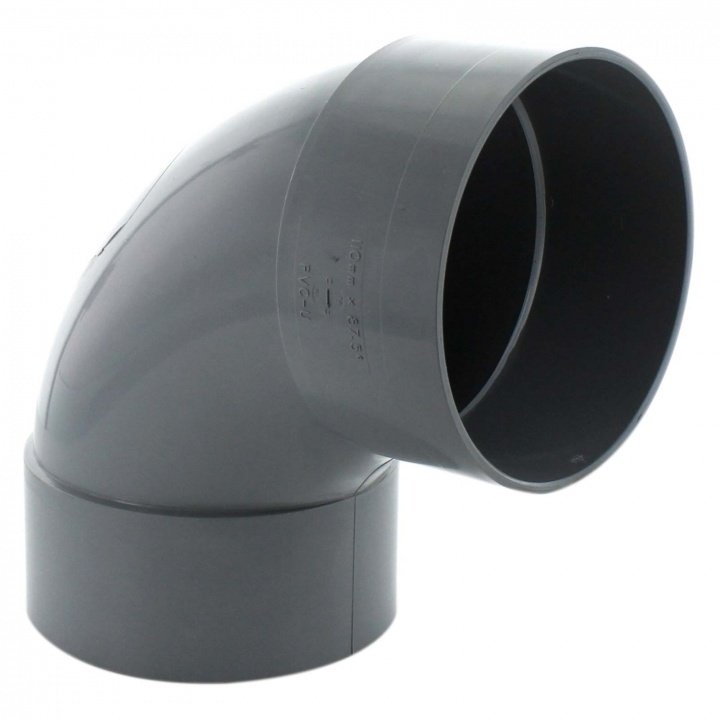110mm 92.5° Double Socket Bend Grey