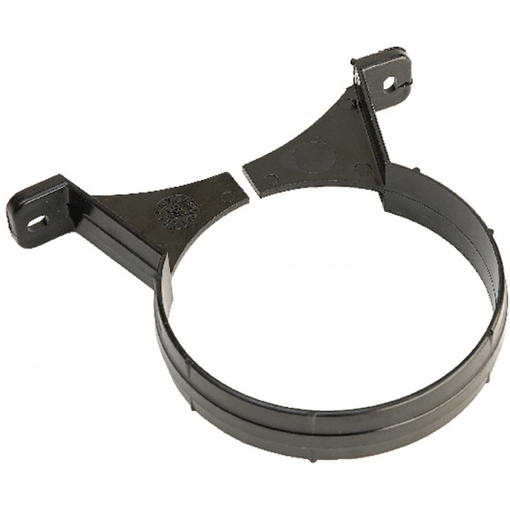 110mm Pipe Bracket 2 Screw Black