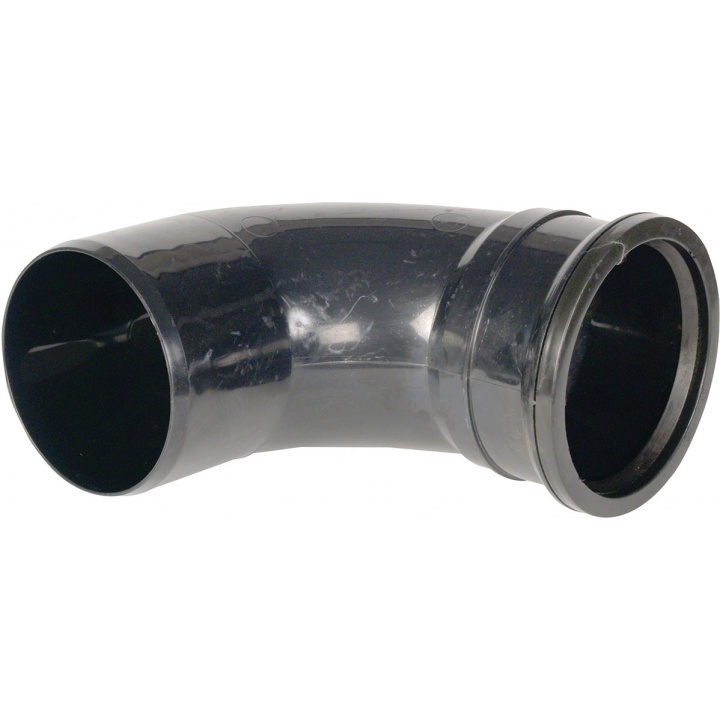 110mm 92.5° Single Socket Bend Black