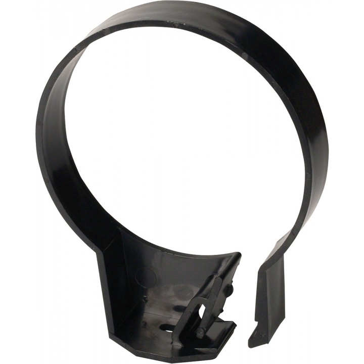 110mm Pipe Bracket Single Screw Black