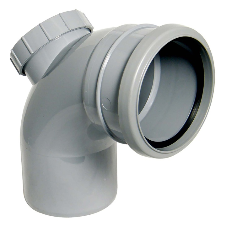 FloPlast Grey 110mm Soil 92.5° Single Socket Access Bend