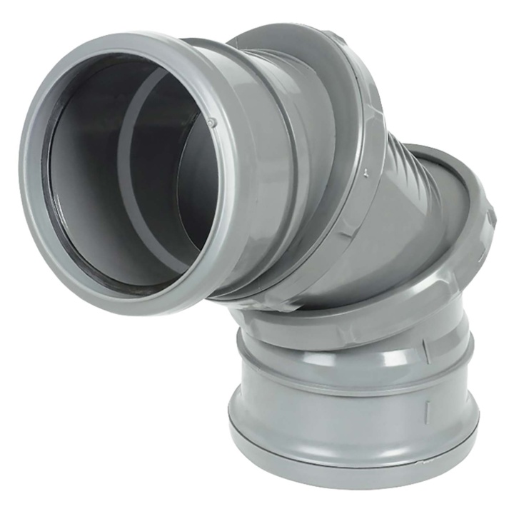 FloPlast Grey 110mm Soil 0 - 90° Adjustable Bend | Selco