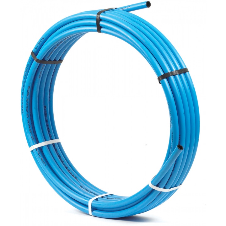 MDPE Blue Polyethylene Pipe Coil 25mm x 25m