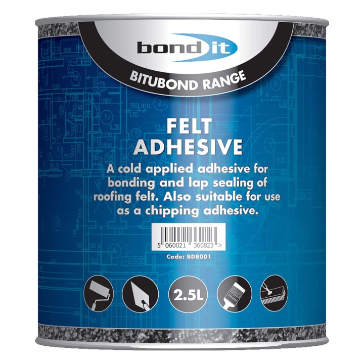 BituBond Roofing Felt Adhesive Black 2.5ltr Selco