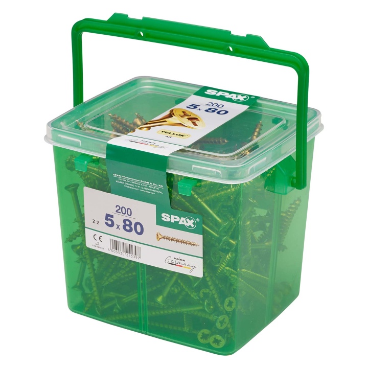 Spax Yellox Wood Screws 5.0X80Mm Pk200 Promo Tub