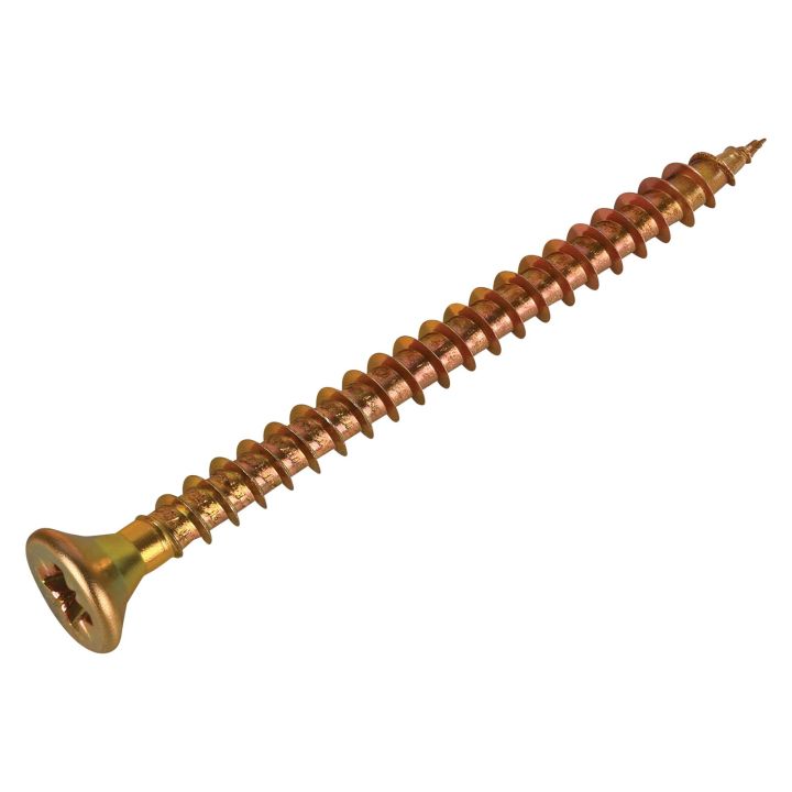 FIX-IT Single Thread Zinc & Yellow Woodscrews 4 x 50mm Pack of 200