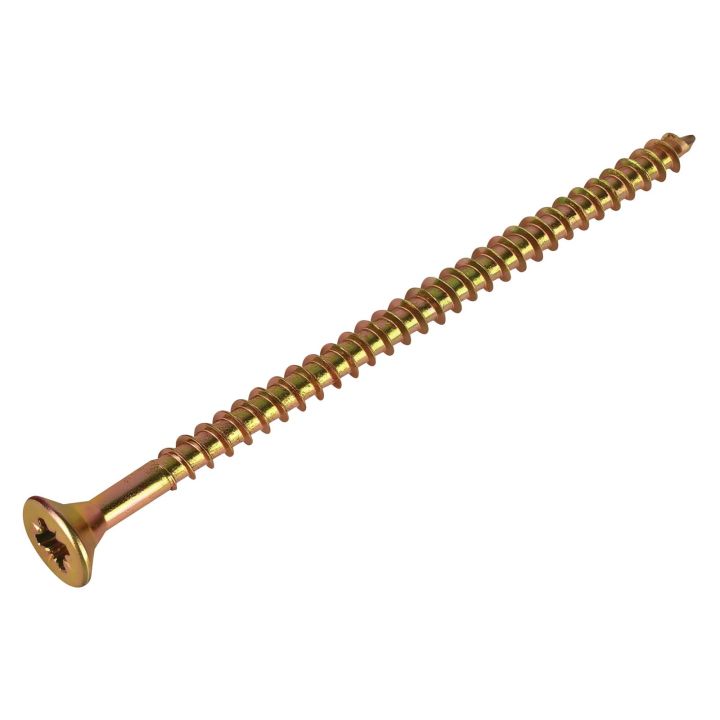 FIX-IT Single Thread Zinc & Yellow Woodscrews 4 x 70mm Pack of 200