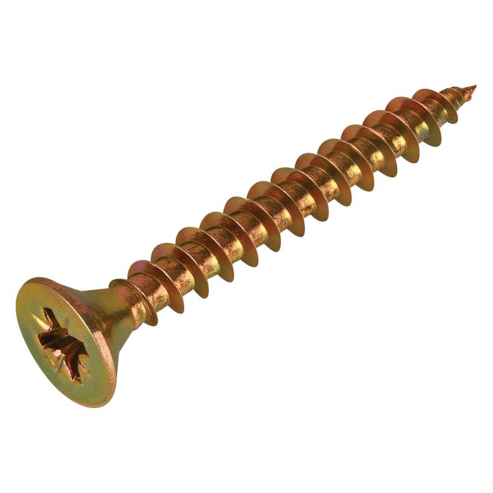 FIX-IT Single Thread Zinc & Yellow Woodscrews 5 x 40mm Pack of 200