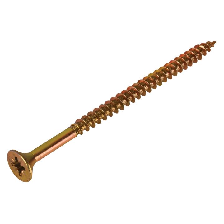 FIX-IT Single Thread Zinc & Yellow Woodscrews 5 x 80mm Pack of 200