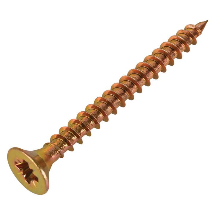 FIX-IT Single Thread Zinc & Yellow Woodscrews 4 x 40mm Pack of 2000