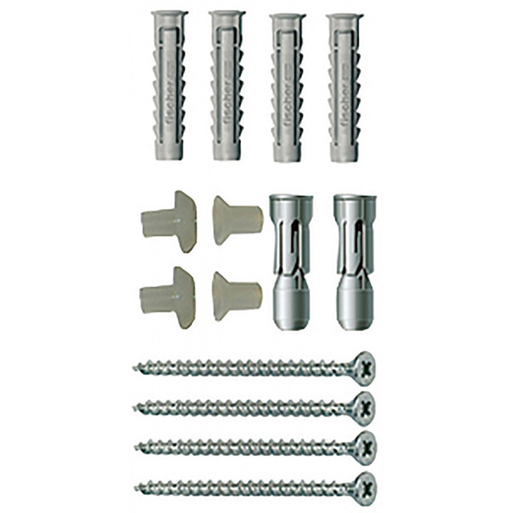Fischer Wash Basin with Pedestal Fixing Set