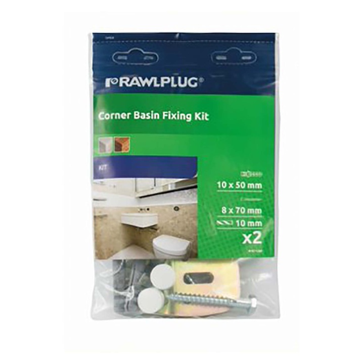 Rawlplug Corner Basin Fixing Kit Selco