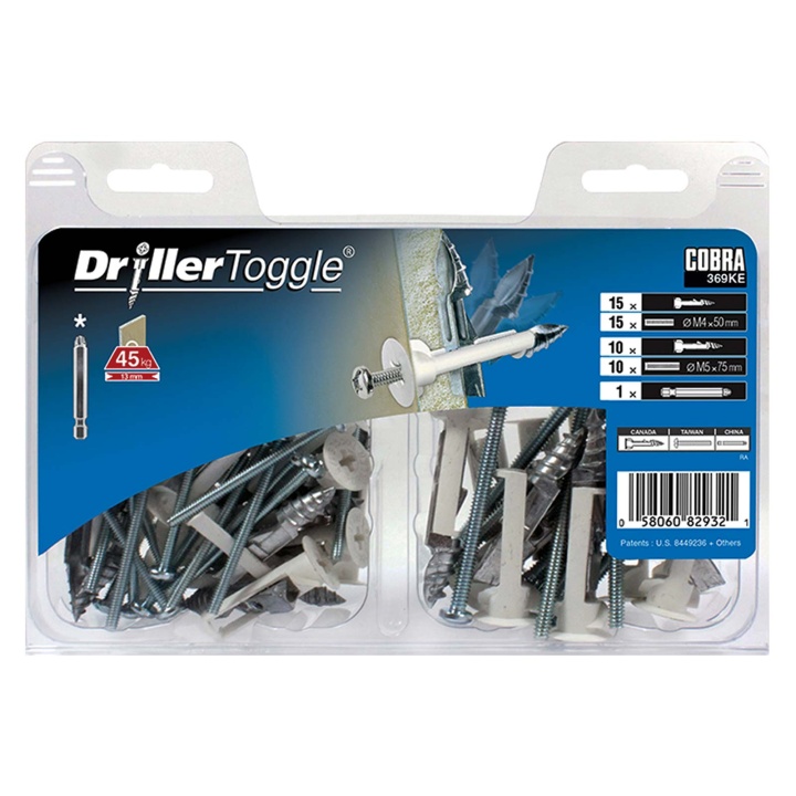 Cobra Driller Toggle Anchor Assorted Pack of 25 Selco