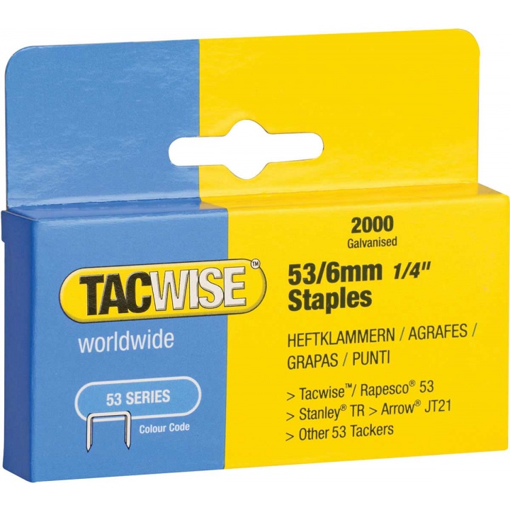 Tacwise 53 Series 6mm Staples (Pk 2000)