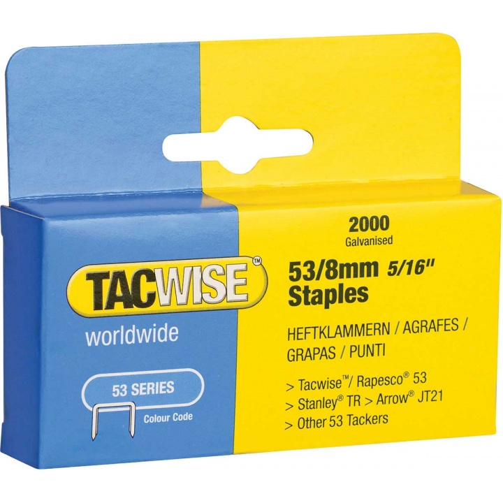 Tacwise 53 Series 8mm Staples (Pk 2000)