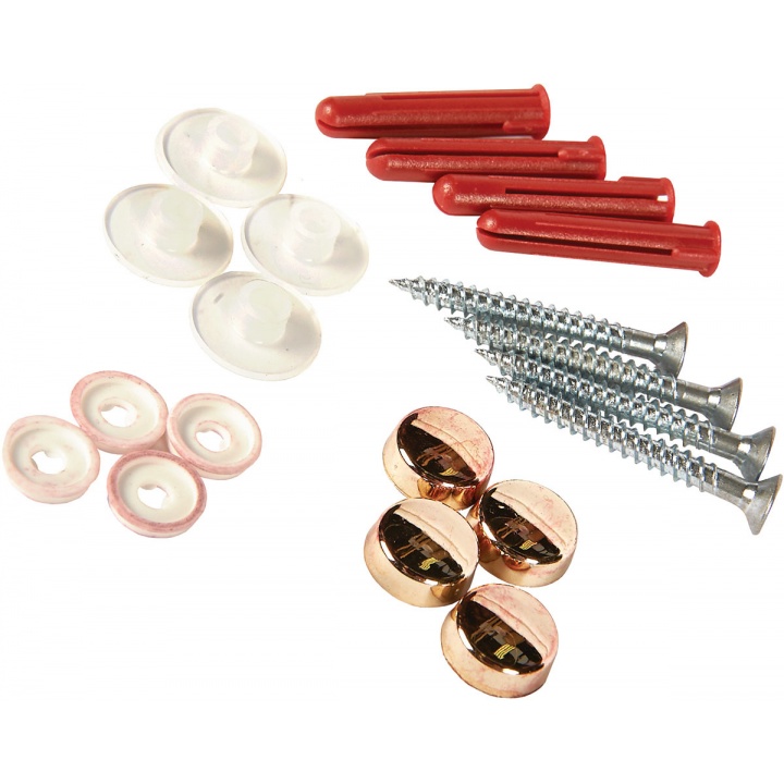 Gold Mirror Fixing Set For Drilled Mirrors