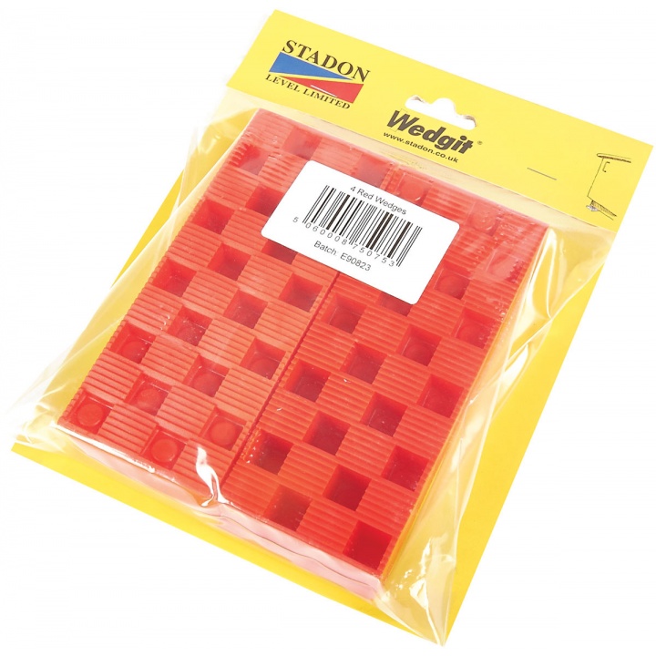 Wedgit Red Interlocking Plastic Wedges 150 x 60 x 25mm (Pk 4)