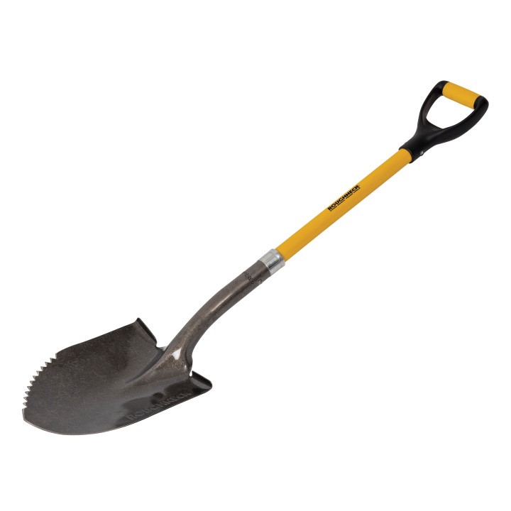 Roughneck Sharp Edge Shovel With Fibreglass Soft Grip Handle Selco