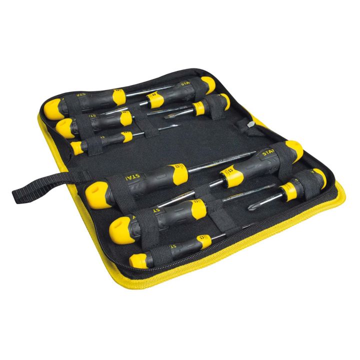 Stanley Cushion Grip 10 Piece Screwdriver Set