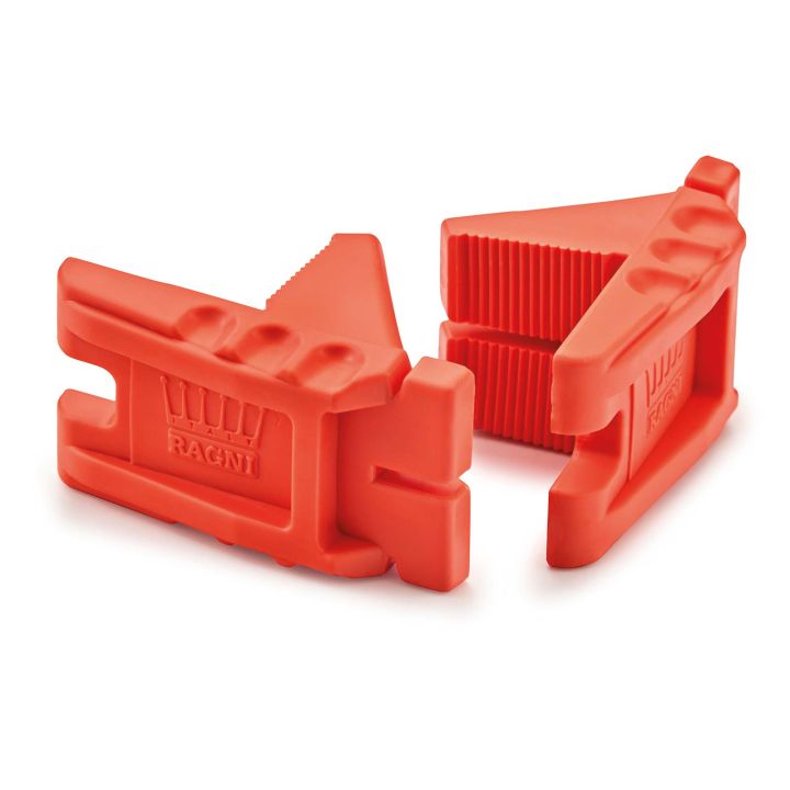 Ragni Rubberised Non-Slip Corner Block Orange Pack of 2