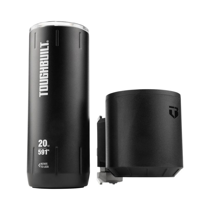 ToughBuilt® StackTech 600ml Tumbler + Cup Holder