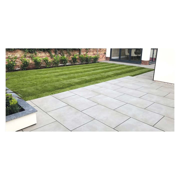 Vitripiazza Dusk Grey Porcelain Paving Slabs 900 x 600 x 20mm Pack of 2