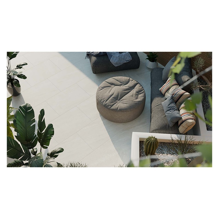 Vitripiazza Anno Lite Pearl Porcelain Paving Slabs 900 x 600 x 16mm Pack of 2