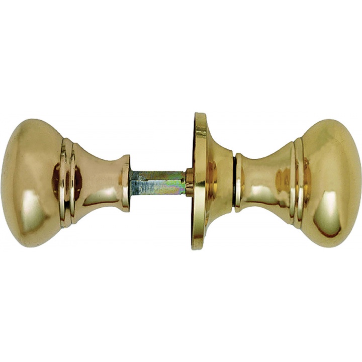 Rim Knob Set Polished Brass