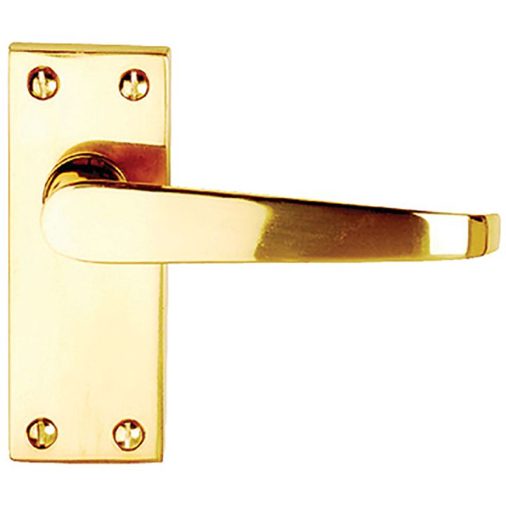 Victorian Latch Door Handles Polished Brass 