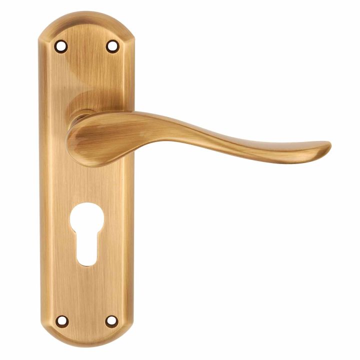 Sigma Euro Profile Door Handles Antique Brass Premier