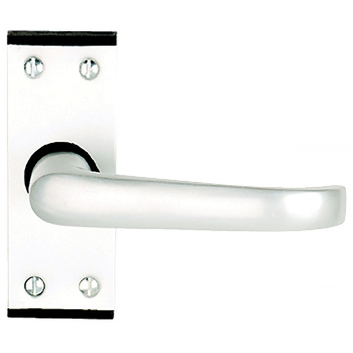 Calder Latch Door Handles Satin Aluminium