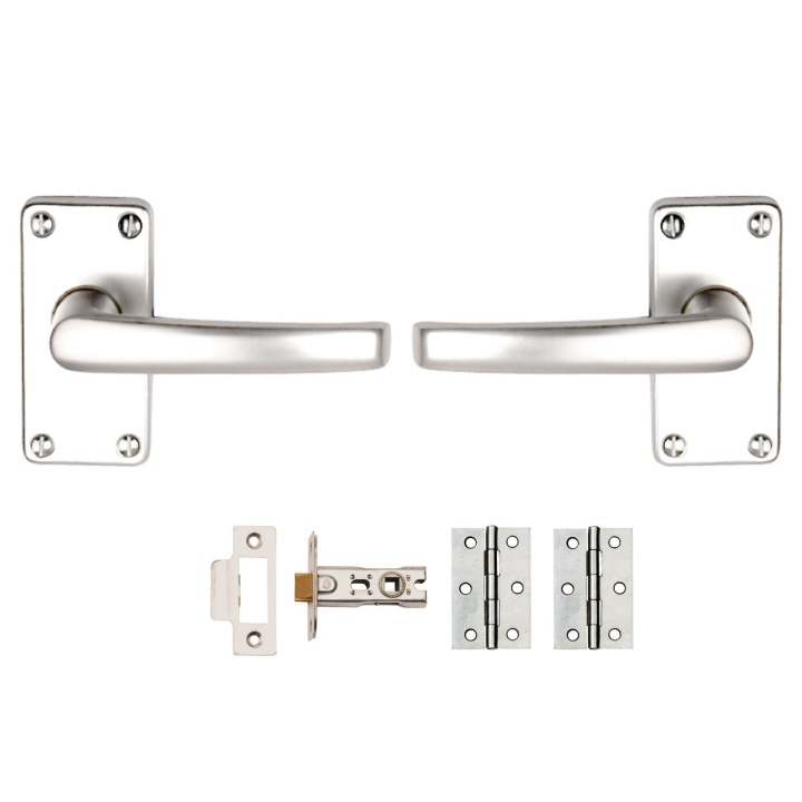Sandal 76mm (3") Internal Latch Door Pack Satin Aluminium Pack of 3