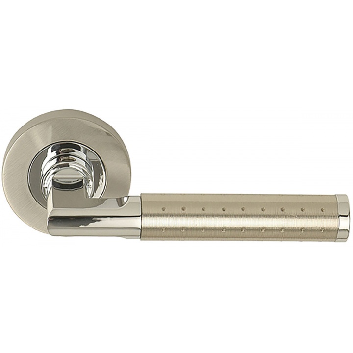 Aura Lever Door Handles Satin Nickel / Polished Chrome