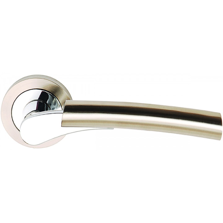 Ultimo Lever Door Handles Satin Nickel / Polished Chrome Selco