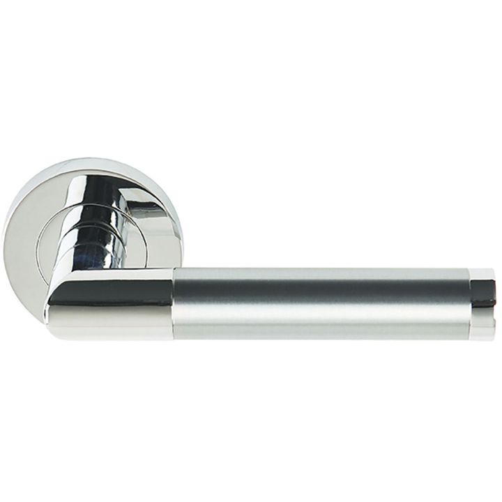 Athena Lever Door Handles Satin Chrome/Polished Chrome