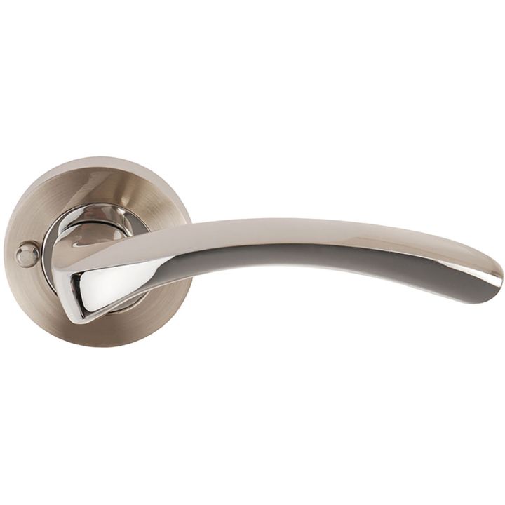 Ark Privacy Door Handle Satin Nickel / Polished Chrome
