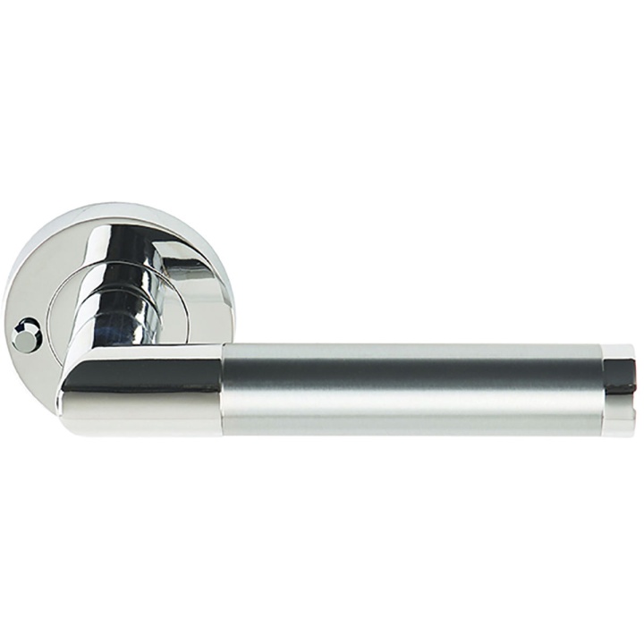 Athena Privacy Door Handle Satin Chrome/Polished Chrome