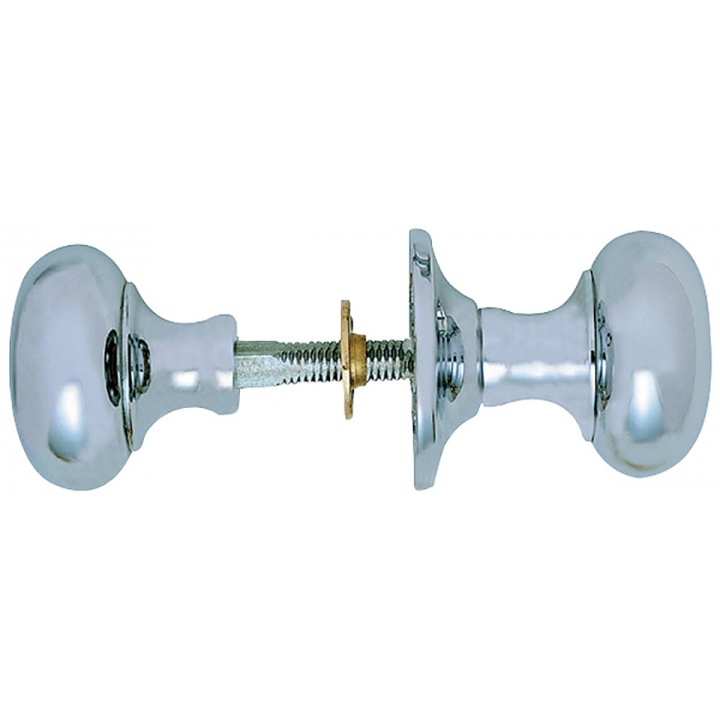 Victorian Rim Knob Set Polished Chrome Plated