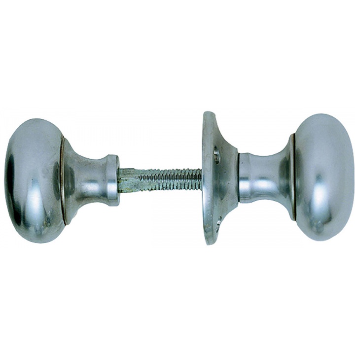 Victorian Rim Knob Set Satin Nickel Plated