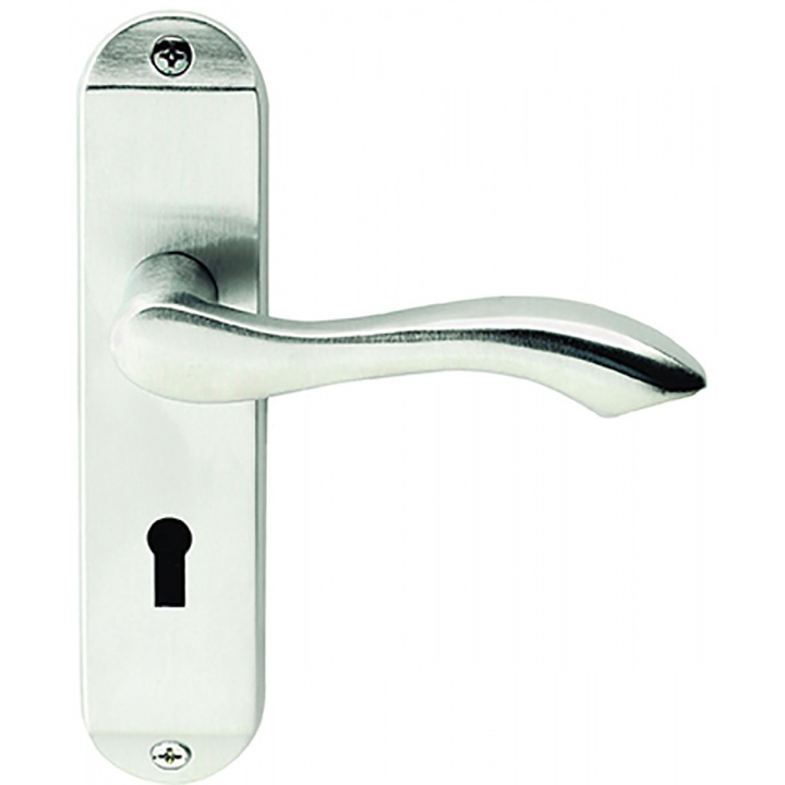 Premier Stretton Lock Door Handles Satin Nickel