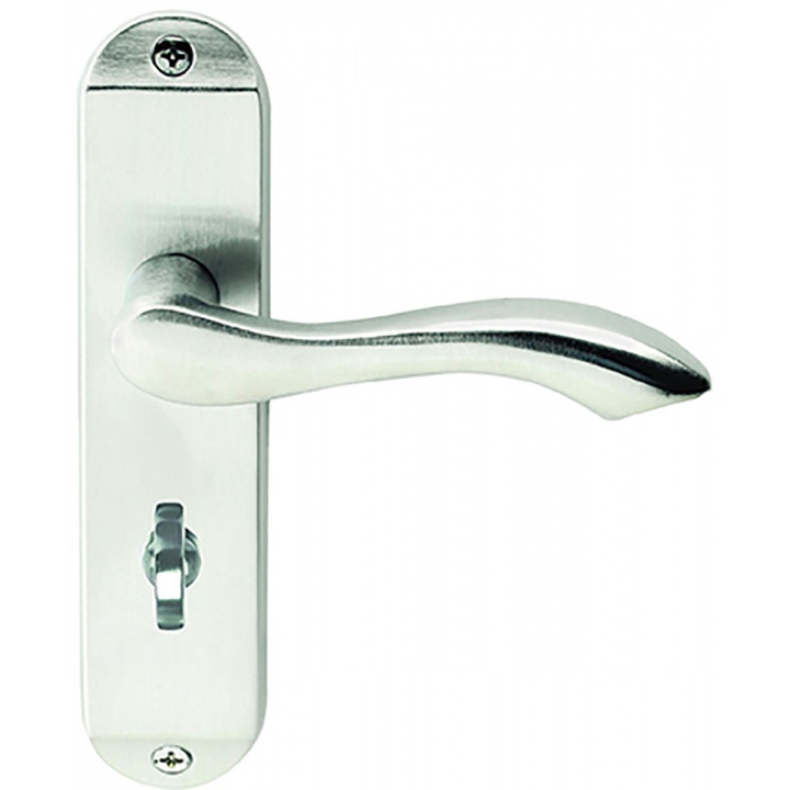 Premier Stretton Bathroom Door Handles Satin Nickel