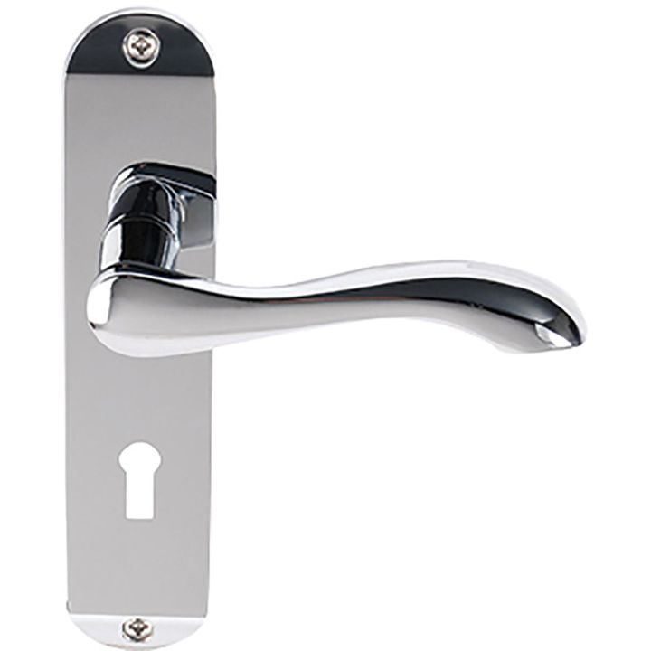 Premier Stretton Lock Door Handles Polished Chrome