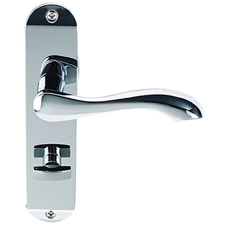 Premier Stretton Bathroom Door Handles Polished Chrome
