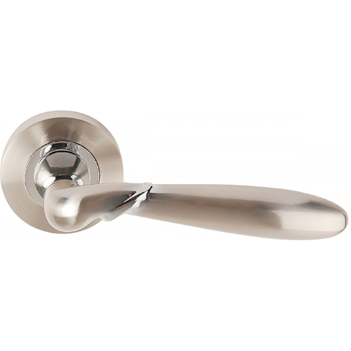 Artemis Lever Door Handles Satin Nickel / Polished Chrome